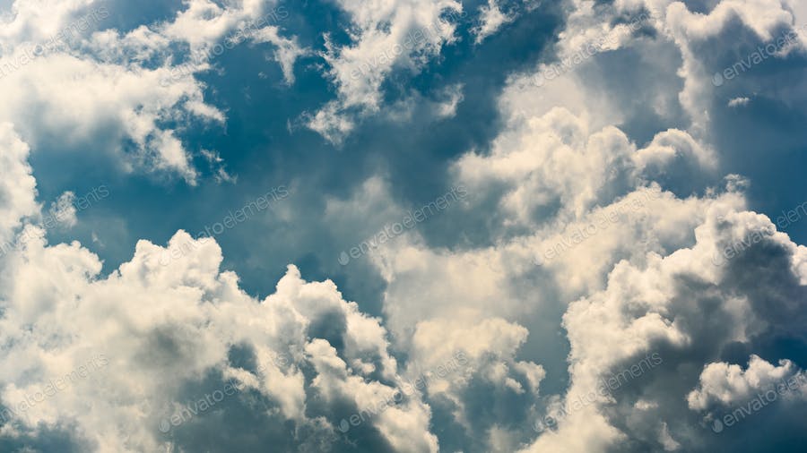 دانلود عکس استوک : ابر و آسمان آبی Cumulus Cloud Closeup 42710 – تایم