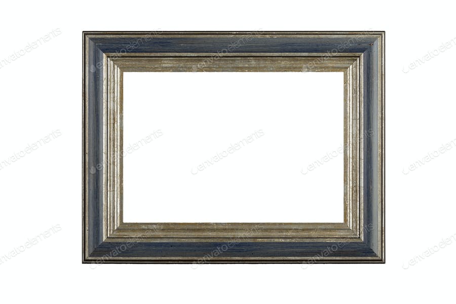 Beautiful Wooden Frame For Pictures And Photos. Isolated In A White Background.