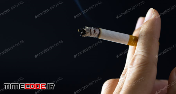 Hand Holding Cigarette, Smoking