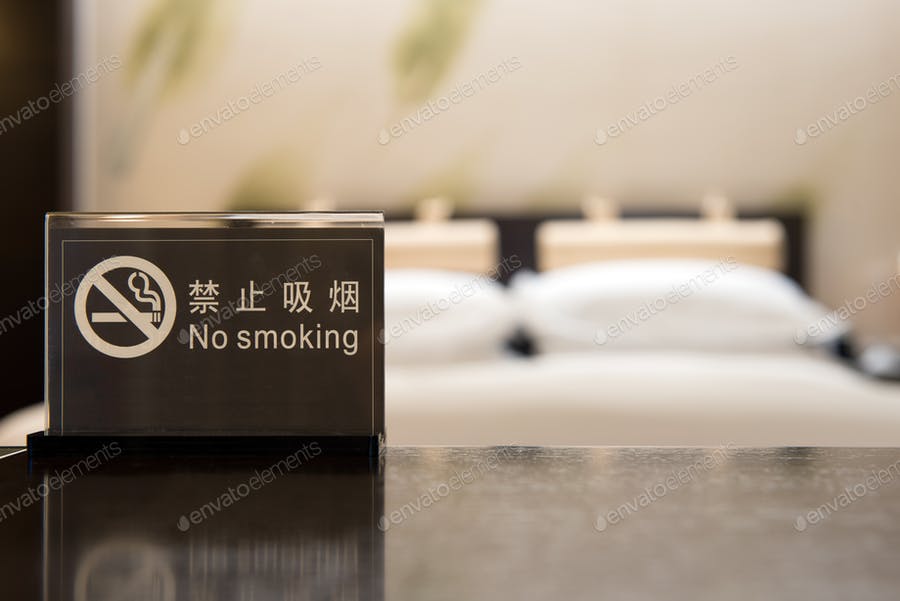 No Smoking Sign In Bedroom