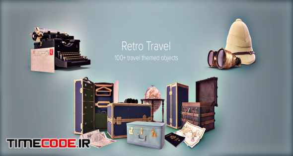 Retro Travel Collection PNG & PSD Images 