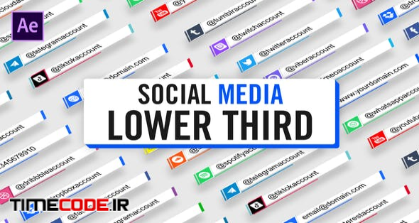  Social Media Lower Third Parallelogram 