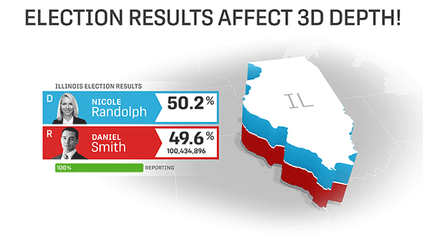  United States Election Map 3D 