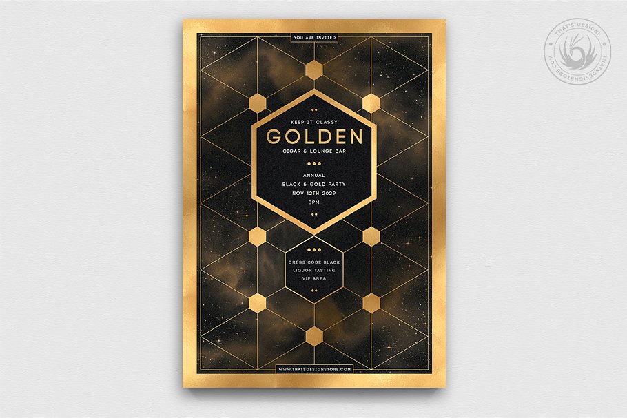 Black And Gold Flyer Template V21 | Creative Photoshop Templates