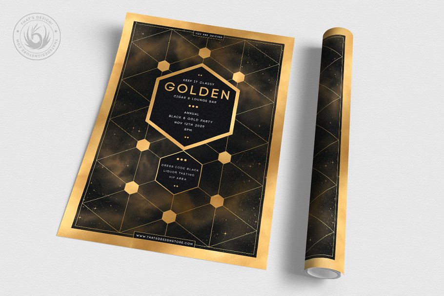 Black And Gold Flyer Template V21 | Creative Photoshop Templates