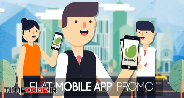  Flat Mobile App Promo 