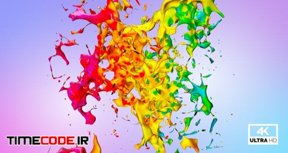  Multicolor Paint Splash Collision 
