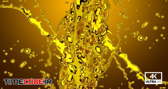  Liquid Gold Splash And Pouring Collision 