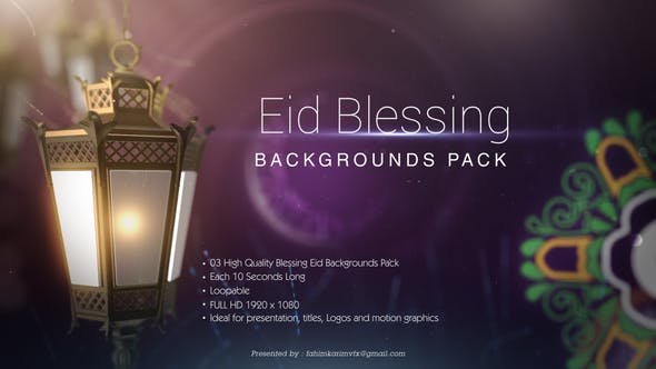  Eid Blessing Backgrounds Pack 