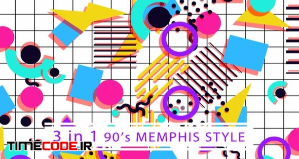  90's Memphis Style (White) 