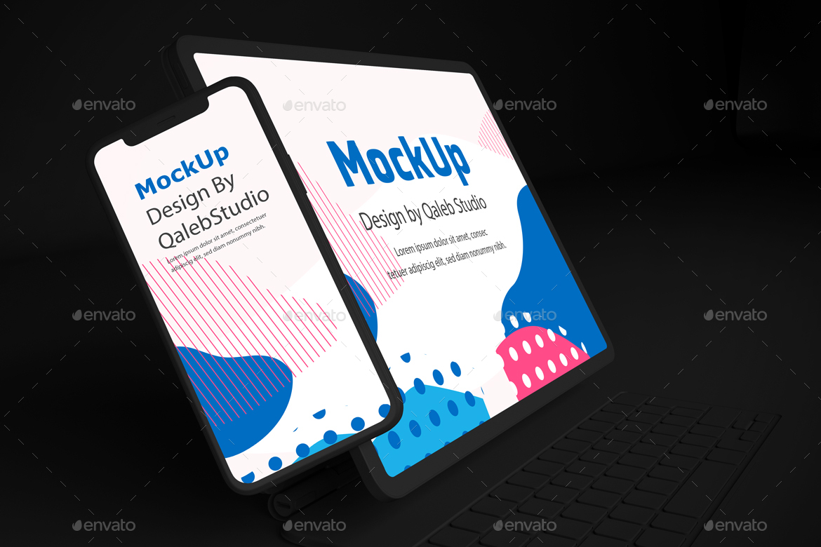 Dark Phone & Tablet Pro Mockup