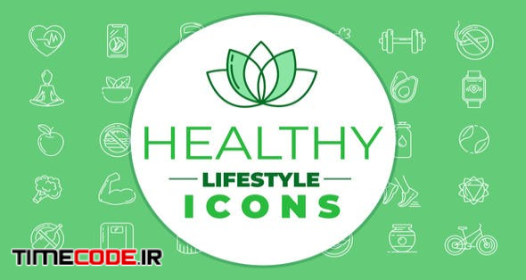  Healthy Lifestyle Icons 