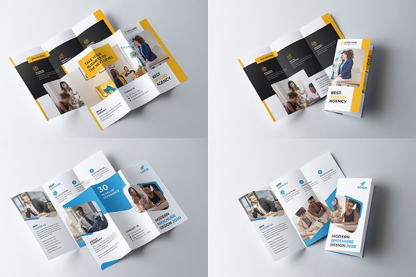 Corporate Trifold Brochure Bundle | Creative Photoshop Templates