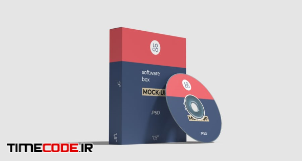 Software Box And Compact Disk Mockup