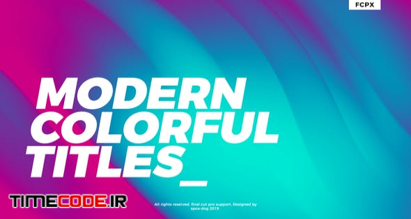 Modern Colorful Titles | FCPX Or Apple Motion