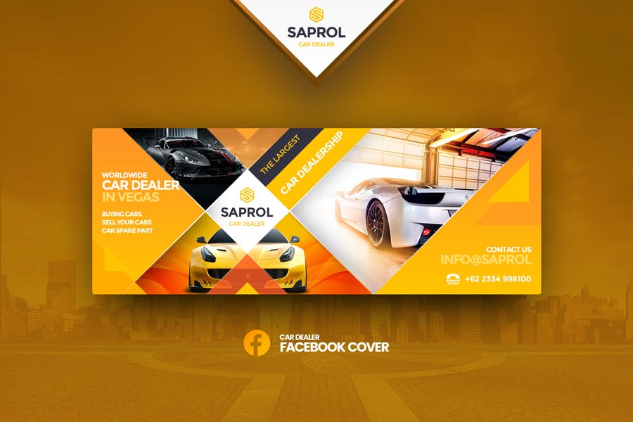 Saprol Car Dealer Facebook Cover Template