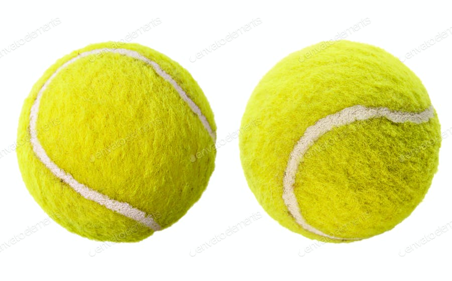 Two Tennis Balls Isolated