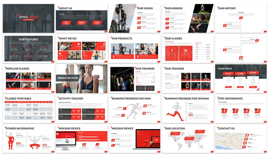 Gym & Fitness - Powerpoint Template