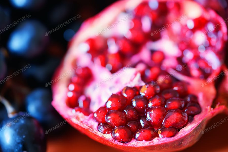 Close-up Of Ripe Pomegranate Fruit