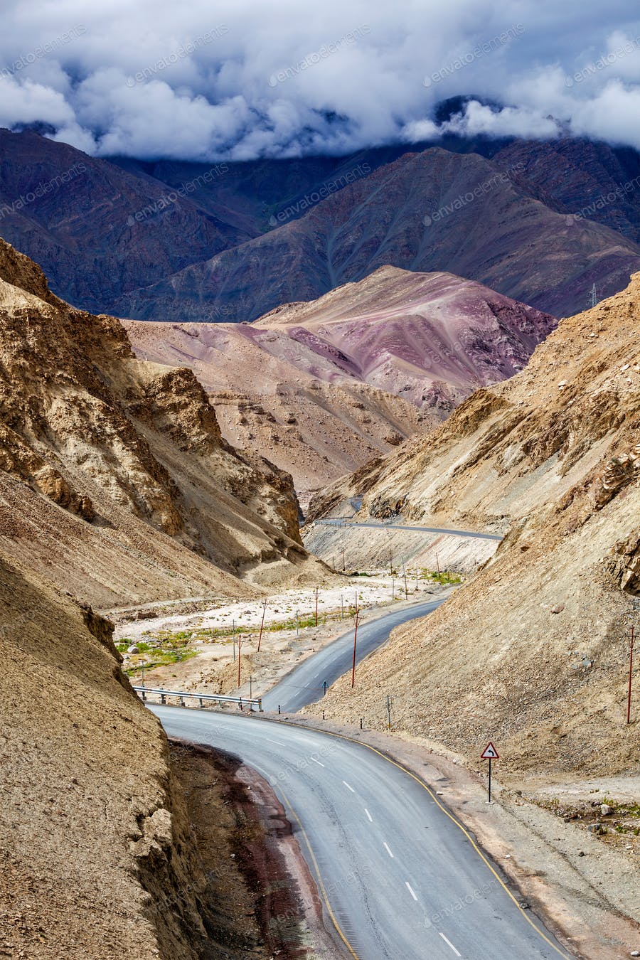 Srinagar Leh National Highway NH-1 In Himalayas. Ladakh, India