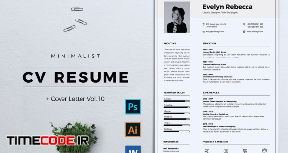 Minimalist CV Resume Vol. 10