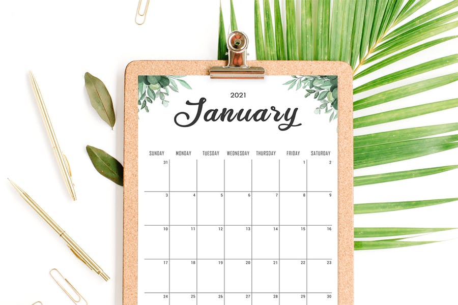 Calendar 2021 Printable Template