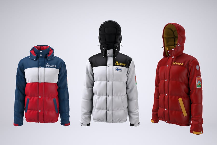 Download دانلود موکاپ کاپشن مردانه Puffer Jacket Mock-up 39480 - تایم کد | مرجع دانلود پروژه آماده افتر ...