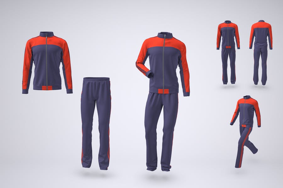 Tracksuit Jacket And Bottoms Mock-up