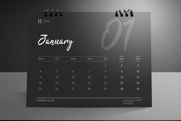Desk Calendar 2021 | Creative Photoshop Templates