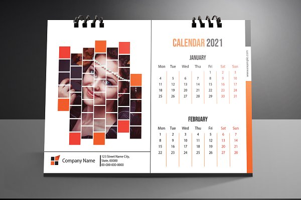 Desk Calendar 2021 | Creative Illustrator Templates