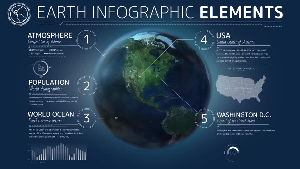  Earth Infographic Elements. 