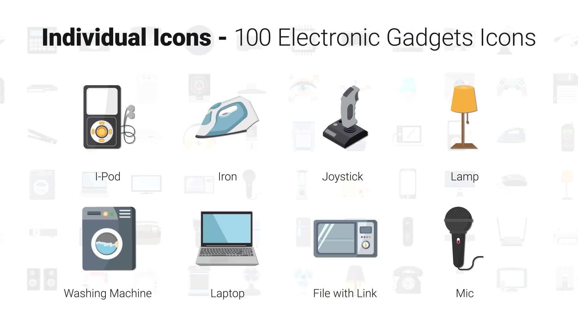  100 Electronic Gadgets Icons 