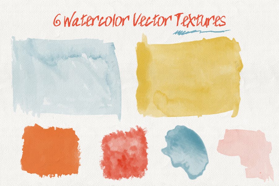 Set Of Watercolor Brushes And Textures