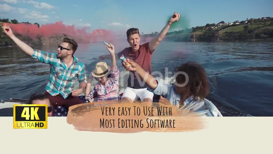 فوتیج آلفا زیرنویس با رد قلمو نقاشی Paint Brush Strokes Lower Thirds