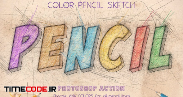 Color Pencil Sketch - Photoshop Actions