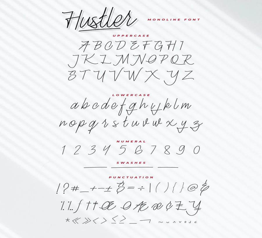 Hustler - Monoline Font
