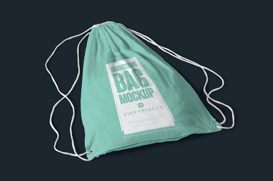 4 Drawstring Bag Mockups