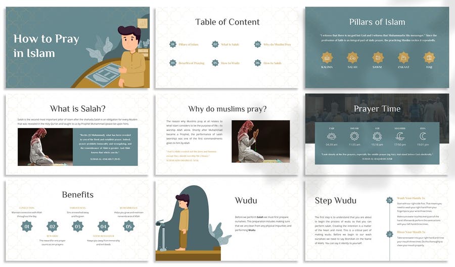 How To Salah - Education Powerpoint Template