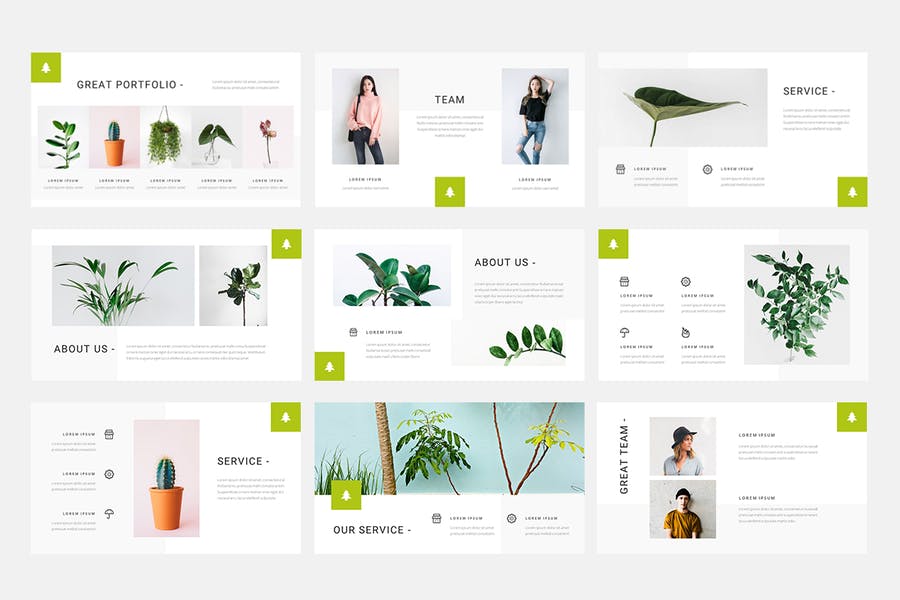 Greeny - Green Powerpoint Presentation Template
