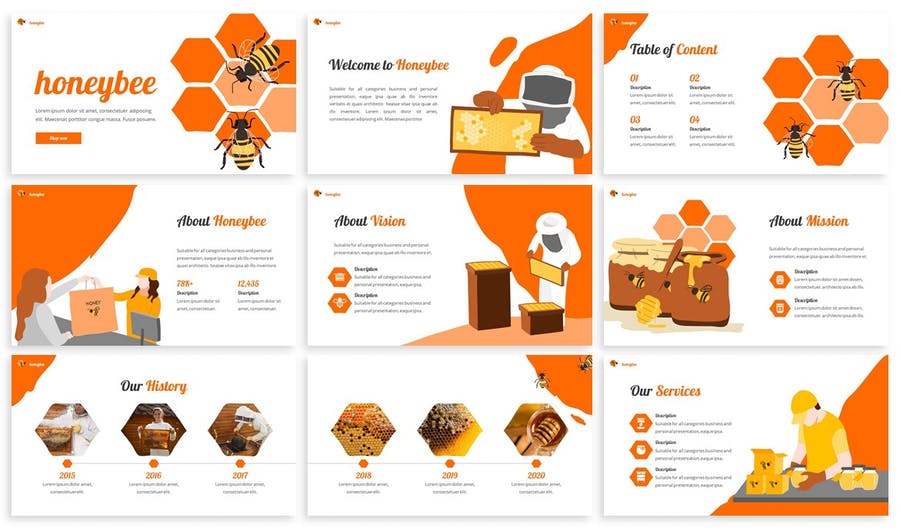 Honeybee - Beekeeping Powerpoint Template