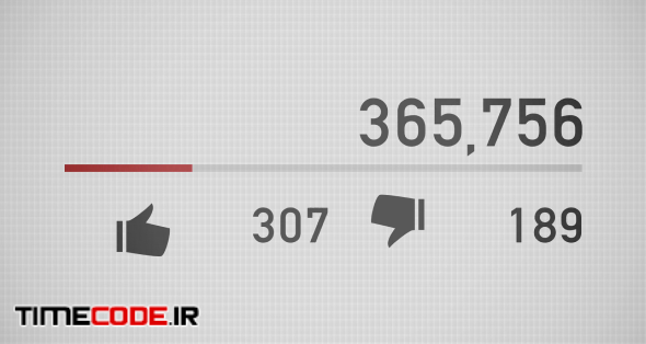 A close up of a video counter quickly increasing to 1 billion views. Flat version.