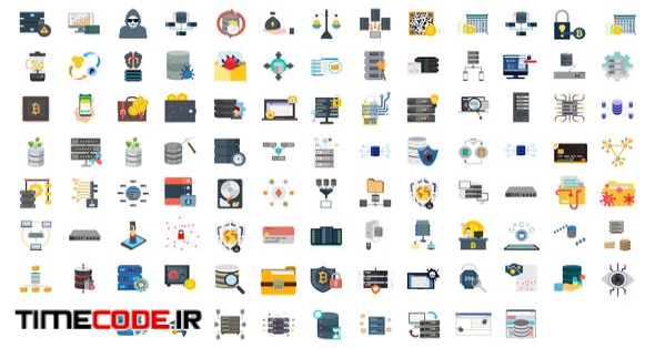  100 Cyber Security & Database Icons 