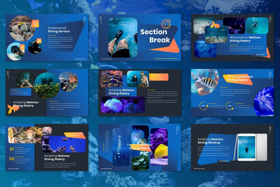 Neimou - Diving Sport Powerpoint Templates