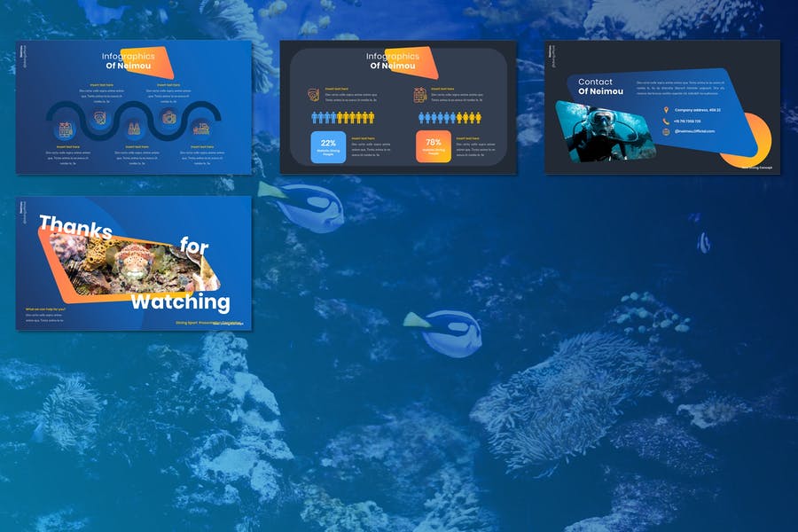 Neimou - Diving Sport Powerpoint Templates