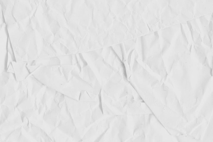 White Crumpled Paper Textures