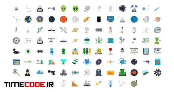  100 Space & Universe Icons 