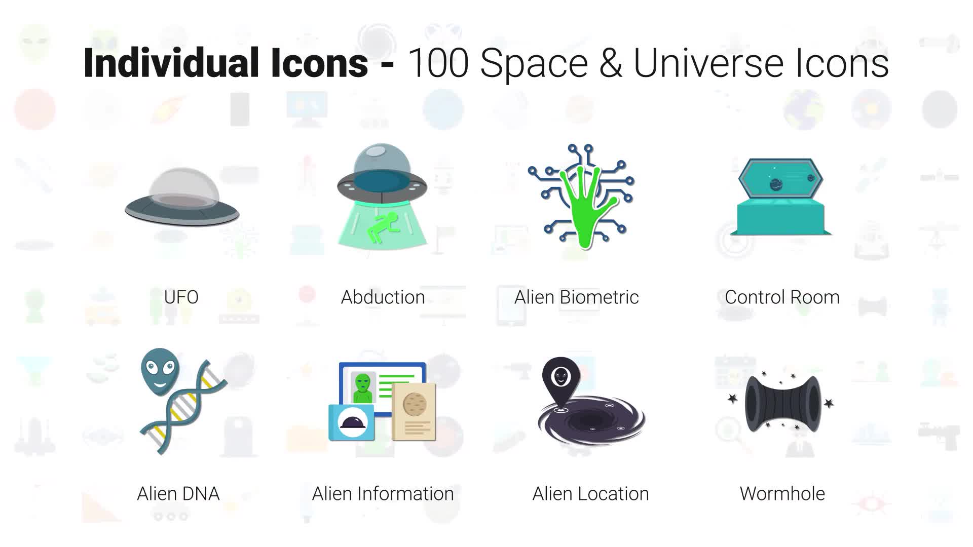  100 Space & Universe Icons 