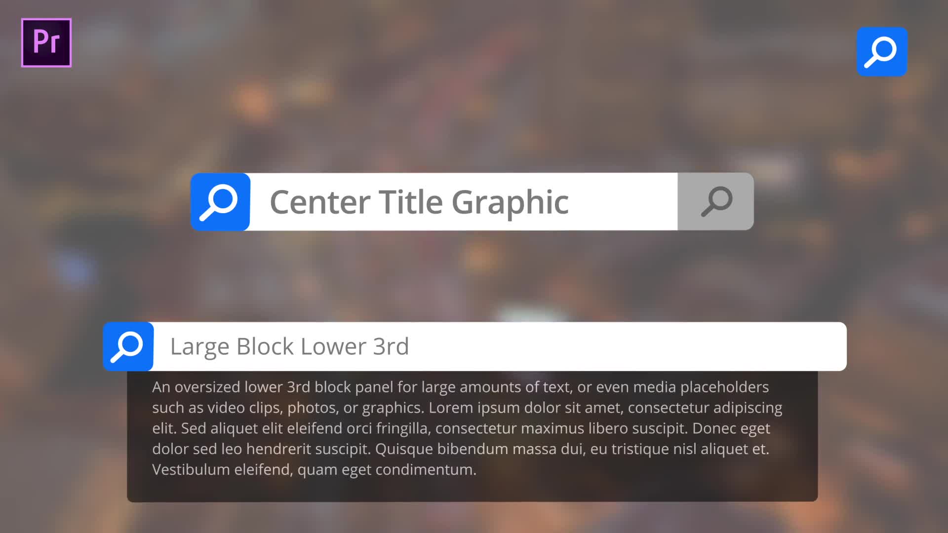 Search Bar Titles & Lower Thirds | MOGRT For Premiere Pro