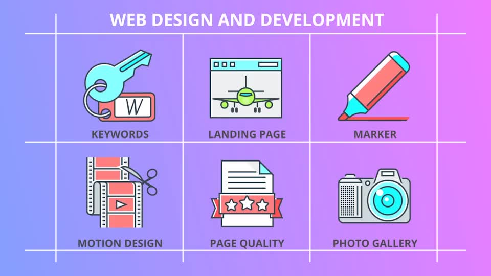 Web Design And Development - 30 Animated Icons