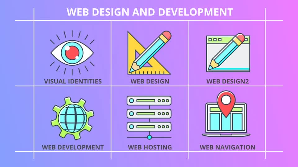 Web Design And Development - 30 Animated Icons